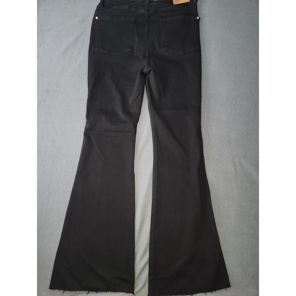 Judy Blue Pull On Flare Jeans Womens 13/31 Black High Waist Stretch Western NWT - Picture 2 of 13